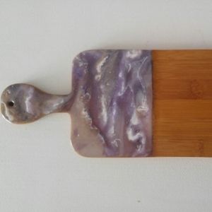 Marbled resin charcuterie boards